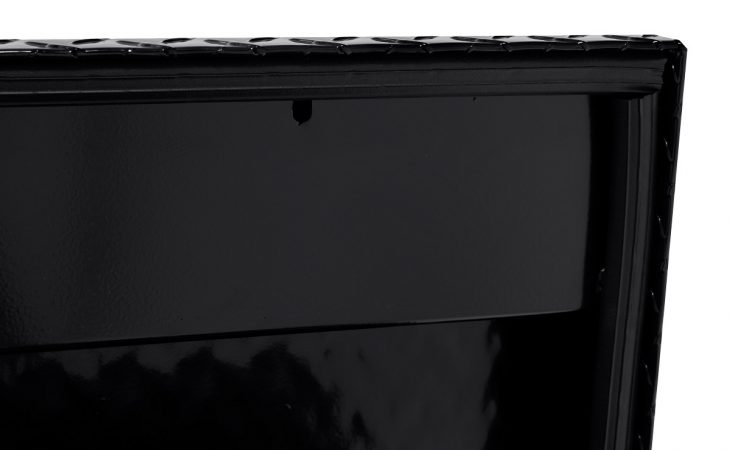 weather guard lo side truck toolbox 174-5-03 pi in black close up of weather stripping