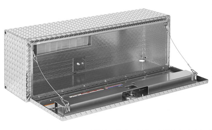 weather guard hi side aluminum truck toolbox 346-0-02 pi open in stainless steel