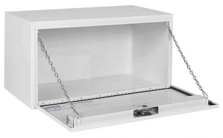 weather guard underbed truck tool box 550-5-02 pi open in white