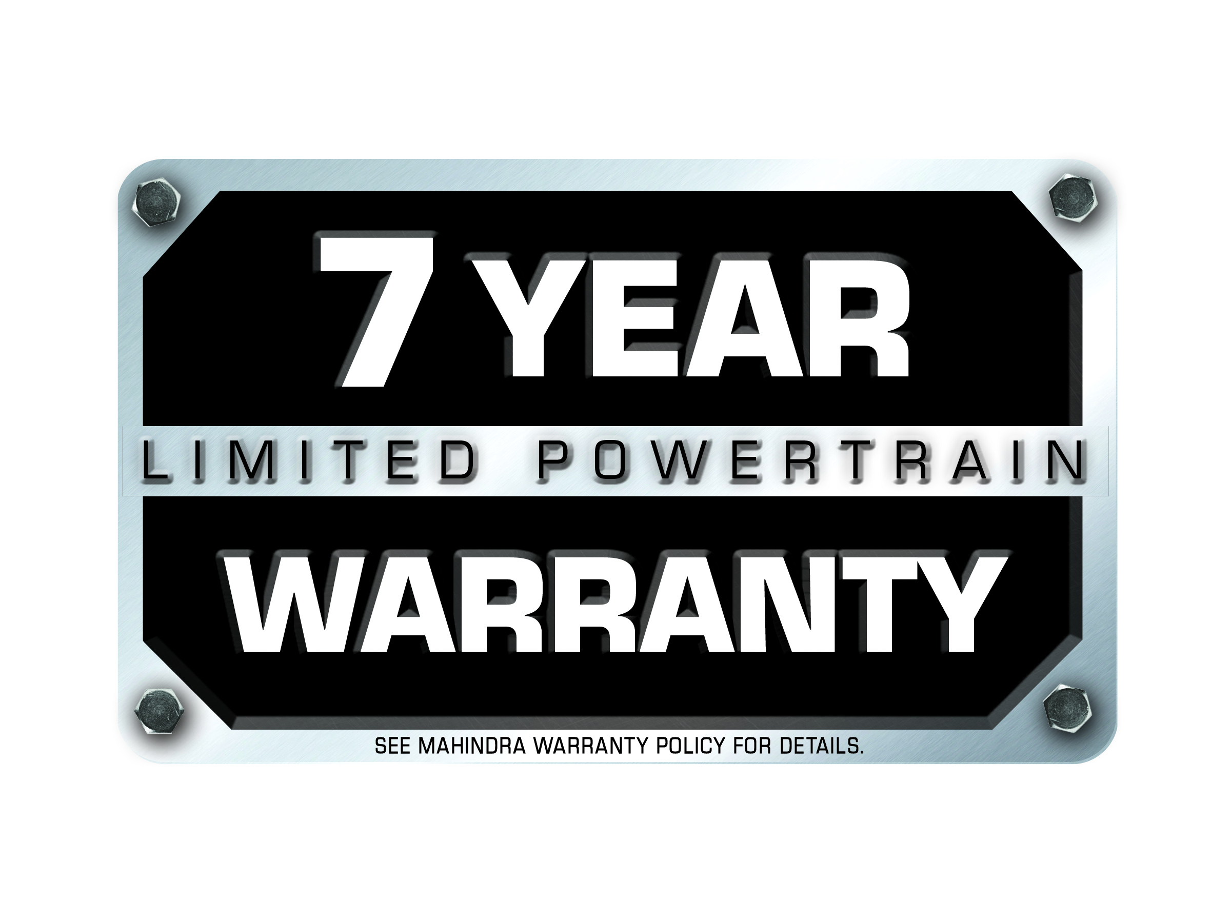 7 Year Limited Powertrain Warranty