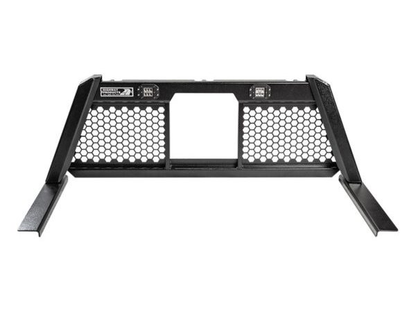 highway products guardian open mesh headache unmounted truck rack with lights