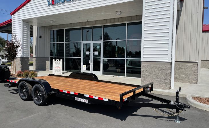 iron panther 7x18 7K flatbed truck trailer outside truck tops usa in santa rosa
