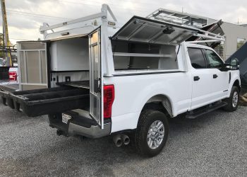 rack-it utility truck cover with slide out drawer compartments