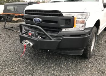 warn front tow hitch attached to ford truck