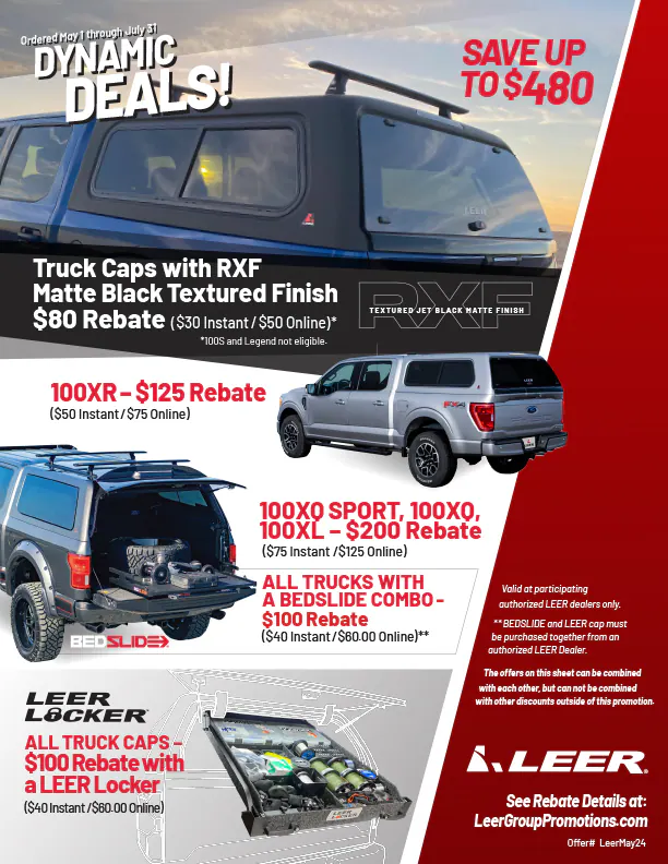 LEER Special Offer May 1 2024 - July 31 2024