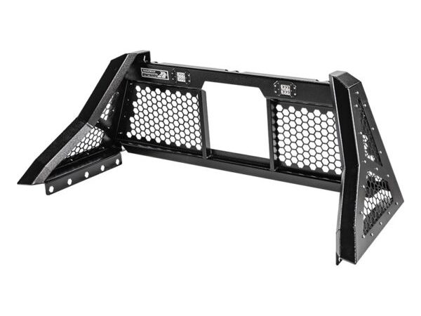 highway products savage open mesh headache truck rack with lights
