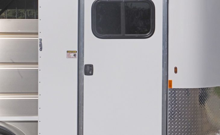 maverick high side horse trailer closeup of door exterior