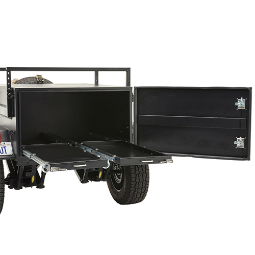 scout off road trailer dual drawer storage system