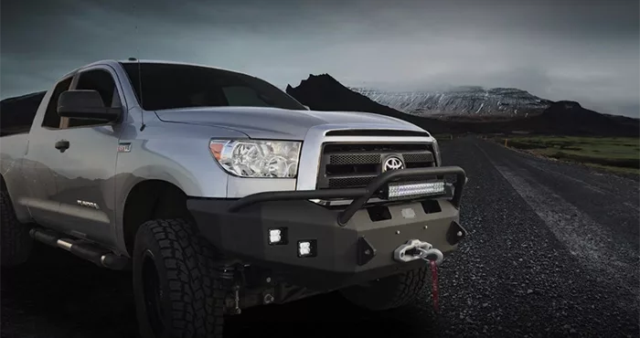Toyota Tundra with a HammerHead Armor Front Bumper